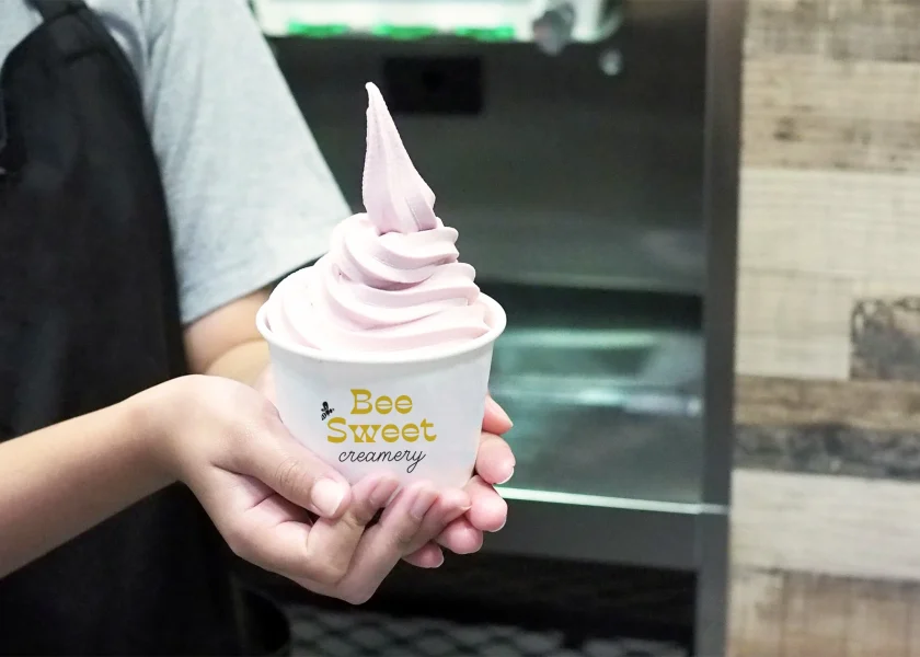 Bee Sweet Creamery Soft Serve Ice Cream in a Cup